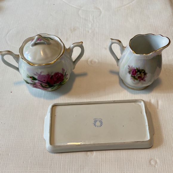 ☕️🍵Sugar & Creamer🥛🍶Set with Tray🍯, Antique - Picture 2 of 4